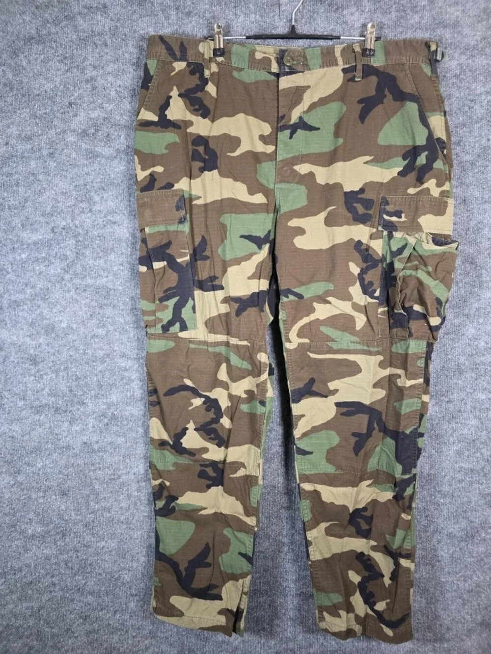 American Apparel Pants Mens XL Regular Woodland Camo Cargo Hot Weather BDU Army